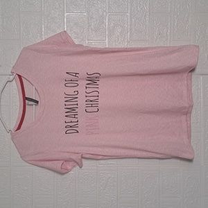 Jaclyn Intimates "Dreaming of a Pink Christmas" Sleep Shirt